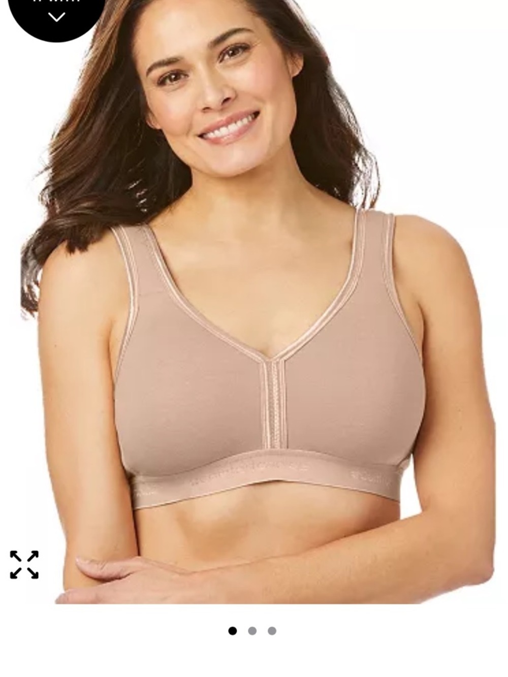Comfort Choice Plus Size Wireless Back-Close Lounge Bra - 52B - Nude - NIP